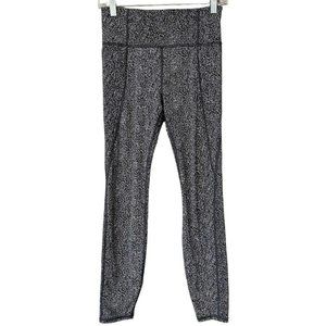 Athleta Black‎ White Lightning Static 7/8 Tight Leggings Womens S